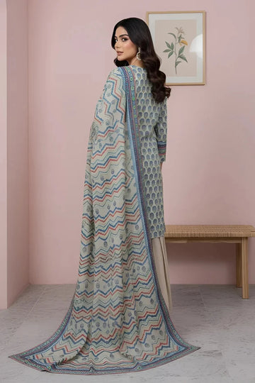 3PC Printed stitched Karandi Suit KKR-3598 - Embroidered - KHAS STORES US -